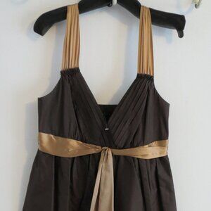 BCBG Brown Silk Cocktail Dress